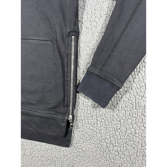 John Elliot Co Villain Side Zip Black Pullover Hoodie size 2 Made USA - Picture 3 of 11